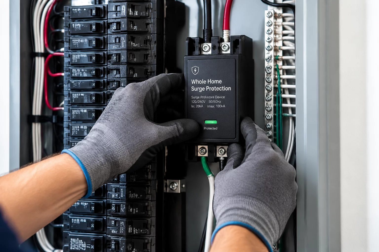 Whole-Home Surge Protector Installation